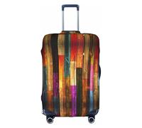 FSCEV Colorful Painted Wood Trolley Suitcase Protective Cover Business Travel Luggage Protector Fashion 18-32 Inches