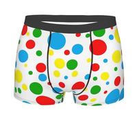 FSCEV Colorful Polka Dots Men'S Boxer Briefs Regular Soft And Elastic Leggings Shorts Everyday Wear Black