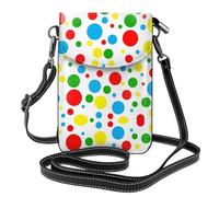 FSCEV Colorful Polka Dots Small Cell Phone Purse Crossbody Bag Shoulder Purse Handbag