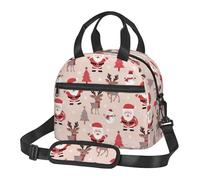 FSCEV Cute Christmas Holidays Lunch Bag Reusable Hand Carried Crossbody Warm Fresh-Keeping Bag