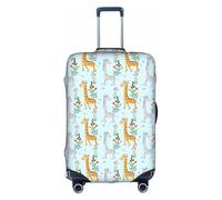 FSCEV Cute Giraffe Flowers Trolley Suitcase Protective Cover Business Travel Luggage Protector Fashion 18-32 Inches