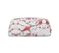 FSCEV Delicate Cherry Blossoms Pen Case Pencil Case Cosmetic Bag Office Storage Bag Pouch Holder Daily Storage