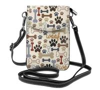 FSCEV Dog Bones Paw Small Cell Phone Purse Crossbody Bag Shoulder Purse Handbag
