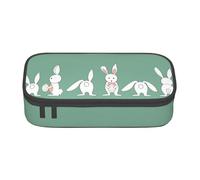 FSCEV Easter Bunny Pencil Case Big Capacity Pencil Pen Case Office Large Storage Bag Pouch Holder