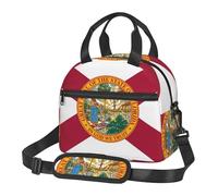 FSCEV Flag of Florida Lunch Bag Reusable Hand Carried Crossbody Warm Fresh-Keeping Bag