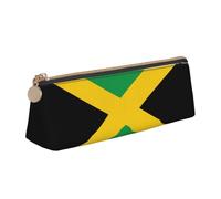 FSCEV Flag of Jamaica Leather Pencil Case Lightweight Small Pencils Cases Stationery Bag