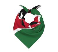 FSCEV Flag Of Kenya Bandanas For Women Or Men Square Headscarf Fashionable Tie Flight Attendant Scarf