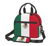 FSCEV Flag of Mexico Lunch Bag Reusable Hand Carried Crossbody Warm Fresh-Keeping Bag