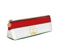 FSCEV Flag of Tajikistan Leather Pencil Case Lightweight Small Pencils Cases Stationery Bag