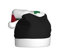 FSCEV Flag Of The Syrian Arab Republic Christmas Hat For Adult Plush Santa Hat For Christmas New Year Festive Holiday Gifts