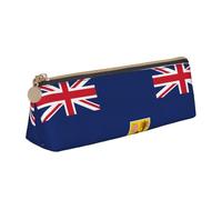 FSCEV Flag of The Turks and Caicos Islands Leather Pencil Case Lightweight Small Pencils Cases Stationery Bag
