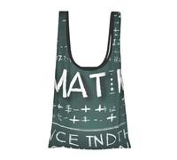 FSCEV Formulas Shapes Theory Math Reusable Grocery Shopping Bag Utility Tote Cart Organizer Multi-Purpose Storage Pouch