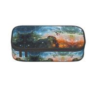 FSCEV Galaxy Space. (2) Pencil Case Big Capacity Pencil Pen Case Office Large Storage Bag Pouch Holder