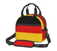FSCEV German Flag Lunch Bag Reusable Hand Carried Crossbody Warm Fresh-Keeping Bag