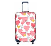 FSCEV Gold Red Heart Trolley Suitcase Protective Cover Business Travel Luggage Protector Fashion 18-32 Inches