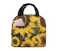 FSCEV Golden Sunflowers Lunch Bag Handheld Bento Bag Picnic Miscellaneous Shopping Bag