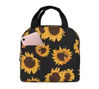 FSCEV Golden Sunflowers Lunch Bag Handheld Bento Bag Picnic Miscellaneous Shopping Bag