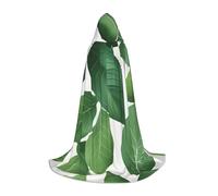 FSCEV Herb Plant Leaf Hooded Cape For Teenagers Grim Reaper Vampire Witch Carnival Halloween Wizard Costume
