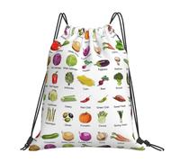 FSCEV Introduction Of Various Vegetables Drawstring Bags Gym Bag Leisure Daily Backpack Hiking Travel Backpack