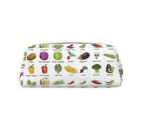 FSCEV Introduction of Various Vegetables Pen Case Pencil Case Cosmetic Bag Office Storage Bag Pouch Holder Daily Storage