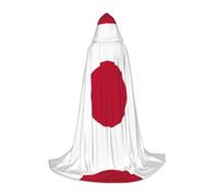 FSCEV Japanese Flag Hooded Cape For Teenagers Grim Reaper Vampire Witch Carnival Halloween Wizard Costume
