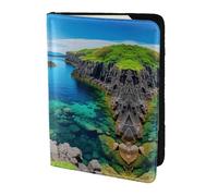 FSCEV Jeju Island Korea Passport Holder Passport Cover Blocking Travel Accessories Leather Card Case Cover