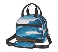 FSCEV Landscape with Mountains Lunch Bag Reusable Hand Carried Crossbody Warm Fresh-Keeping Bag