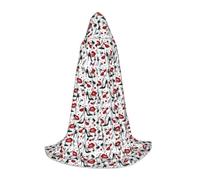 FSCEV Lips High Heels Hooded Cape For Teenagers Grim Reaper Vampire Witch Carnival Halloween Wizard Costume