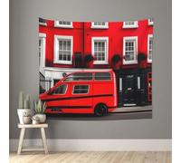 FSCEV London Street Tapestry 60x51in Wall Hanging Art For Bedroom Living Room Home Decoration Aesthetic