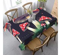 FSCEV Magic Mushrooms Tablecloth Rectangular Cover Protector Kitchen Dinning Indoor Outdoor Decoration