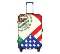 FSCEV Mexican American Flag Trolley Suitcase Protective Cover Business Travel Luggage Protector Fashion 18-32 Inches