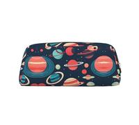 FSCEV Outer Space Planets Pen Case Pencil Case Cosmetic Bag Office Storage Bag Pouch Holder Daily Storage