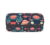 FSCEV Outer Space Planets Pencil Case Big Capacity Pencil Pen Case Office Large Storage Bag Pouch Holder