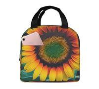 FSCEV Rainbow Sunflowers Lunch Bag Handheld Bento Bag Picnic Miscellaneous Shopping Bag