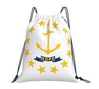 FSCEV Rhode Island State Flag Drawstring Bags Gym Bag Leisure Daily Backpack Hiking Travel Backpack