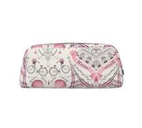 FSCEV Romantic Paris Butterfly Pen Case Pencil Case Cosmetic Bag Office Storage Bag Pouch Holder Daily Storage