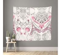 FSCEV Romantic Paris Butterfly Tapestry 60x51in Wall Hanging Art For Bedroom Living Room Home Decoration Aesthetic