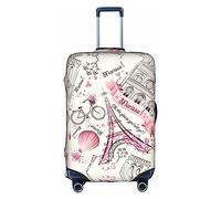 FSCEV Romantic Paris Butterfly Trolley Suitcase Protective Cover Business Travel Luggage Protector Fashion 18-32 Inches