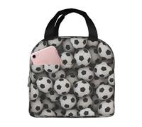 FSCEV Soccer Sea Lunch Bag Handheld Bento Bag Picnic Miscellaneous Shopping Bag