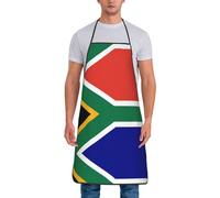 FSCEV South African Flag Adult Apron Professional Chef Apron Apron For Barbecue Cooking Versatile Smock
