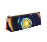 FSCEV Space Spiral Cosmic Energy Leather Pencil Case Lightweight Small Pencils Cases Stationery Bag