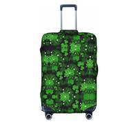 FSCEV St Patricks Day Leaves Trolley Suitcase Protective Cover Business Travel Luggage Protector Fashion 18-32 Inches