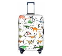 FSCEV Stylish Learning Alphabets with Dinosaurs Trolley Suitcase Protective Cover Business Travel Luggage Protector Fashion 18-32 Inches