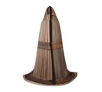 FSCEV Teal Barn Door Floral Hooded Cape For Teenagers Grim Reaper Vampire Witch Carnival Halloween Wizard Costume