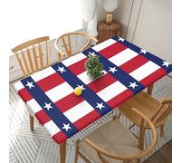 FSCEV Texas State Flag Elastic Edged Table Cover Elastic Band Closure Brunch Buffet Coffee Shop Barbecue