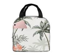 FSCEV Tropical Palm Trees Lunch Bag Handheld Bento Bag Picnic Miscellaneous Shopping Bag