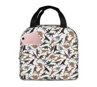 FSCEV Trotting Flat Coated Retrievers Paw Lunch Bag Handheld Bento Bag Picnic Miscellaneous Shopping Bag