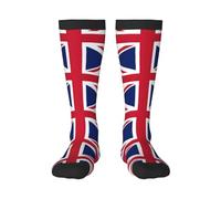 FSCEV Uk Flag Adult Stockings Sports Running Calf Socks Walking Travel Activities Daily Wear