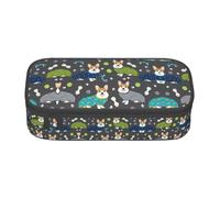 FSCEV Wearing Clothes Corgi Dogs Pencil Case Big Capacity Pencil Pen Case Office Large Storage Bag Pouch Holder