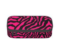 FSCEV Zebra Tiger Leopard Red Pencil Case Big Capacity Pencil Pen Case Office Large Storage Bag Pouch Holder